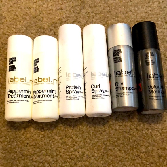 LABELM.2-peppermint cond.1-protein spray,1curl spray,1-dry shampoo1-volumemousse - Picture 1 of 4